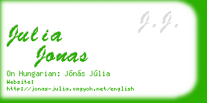 julia jonas business card