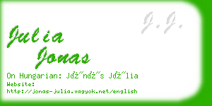 julia jonas business card